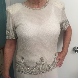 Vintage Laurence Kazar beaded shirt